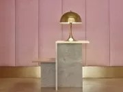 Lampa stołowa Panthella Mini mosiężna Louis Poulsen