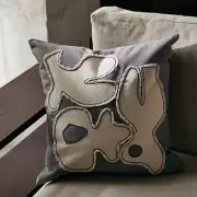 Poduszka dekoracyjna Figure szaroniebieska Ferm Living