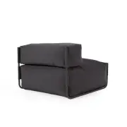 Pufa ogrodowa z oparciem Square antracytowa kave home