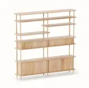 Regał Paroo 212 cm dąb zimny