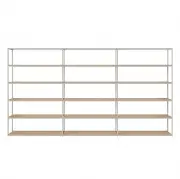 Regał Neutra 368 x H197 cm dąb bielony Bolia