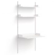 Regał ścienny z biurkiem Study biały New Works