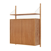Regał ścienny z szafką 114 cm Frama