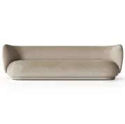 SOFA RICO 4 os. WELWET piaskowa FERM LIVING