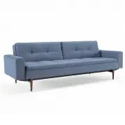 Sofa rozkładana Dublexo z podł. Soft Indigo ciemne drewno Innovation