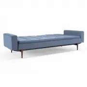Sofa rozkładana Dublexo z podł. Soft Indigo ciemne drewno Innovation