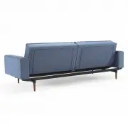 Sofa rozkładana Dublexo z podł. Soft Indigo ciemne drewno Innovation