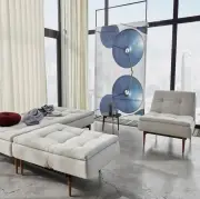 Sofa rozkładana Dublexo z podł. Dance Natural ciemne drewno Innovation