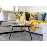 STOLIK KAWOWY DAISY 80 CM CZARNY ROWICO