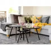 STOLIK KAWOWY DAISY 80 CM CZARNY ROWICO
