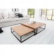STOLIK KAWOWY New Elements 2 szt. dąb INVICTA INTERIOR