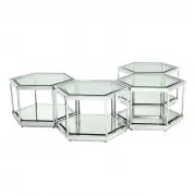 STOLIK KAWOWY SAX SET OF 4 SILVER EICHHOLTZ