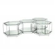STOLIK KAWOWY SAX SET OF 4 SILVER EICHHOLTZ