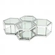 STOLIK KAWOWY SAX SET OF 4 SILVER EICHHOLTZ