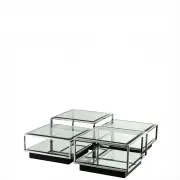 STOLIK KAWOWY TORTONA SET OF 4 SILVER EICHHOLTZ