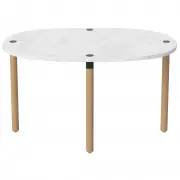 STOLIK KAWOWY TUK h;42 cm biały MARMUR BOLIA