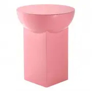 Stolik Okazjonalny Mila 48X36 Cm Różowy Pulpo
