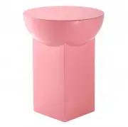 Stolik Okazjonalny Mila 48X36 Cm Różowy Pulpo