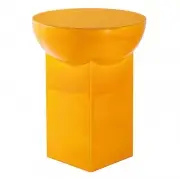 Stolik Okazjonalny Mila 48X36 Cm Żółty Pulpo