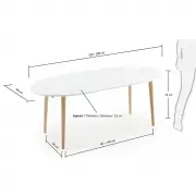 STÓŁ ROZKŁADANY OAKLAND BIAŁY 120-200 CM KAVE HOME