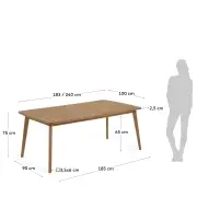 STÓŁ OGRODOWY HANZEL 180-240 CM KAVE HOME