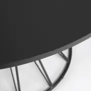 STÓŁ OKRĄGŁY NIUT CZARNY MDF KAVE HOME