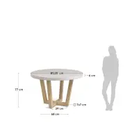 Stół okrągły Shanelle biały KAVE HOME