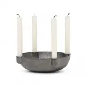ŚWIECZNIK BOWL CZARNY MOSIĄDZ FERM LIVING