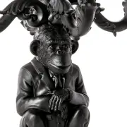 ŚWIECZNIK BURLESQUE CHIMP CZARNY SELETTI