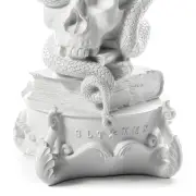 ŚWIECZNIK GIANT BURLESQUE SKULL BIAŁY SELETTI
