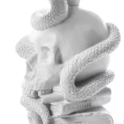 ŚWIECZNIK GIANT BURLESQUE SKULL BIAŁY SELETTI
