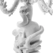 ŚWIECZNIK GIANT BURLESQUE SKULL BIAŁY SELETTI