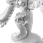 ŚWIECZNIK GIANT BURLESQUE SKULL BIAŁY SELETTI