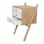 SZAFKA NOCNA WIRU 3D DĘBOWO-BIAŁA WOODMAN