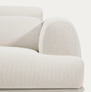 Sofa z odchylanym zagłówkiem Aurum 2 os. ecru Kave Home