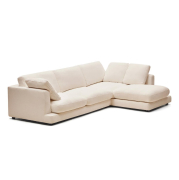 Sofa Gala z prawym szezlongiem beżowa Kave Home