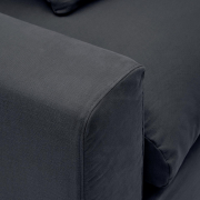 Sofa Nora 3 osobowa antracytowa Kave Home