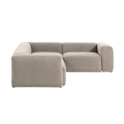 Sofa narożnikowa Blok 3 osobowa beżowa Kave Home