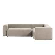 Sofa narożnikowa Blok 3 osobowa beżowa Kave Home
