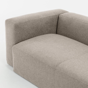Sofa narożnikowa Blok 3 osobowa beżowa Kave Home