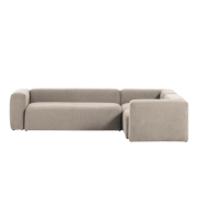 Sofa narożnikowa Blok 4 osobowa beżowa Kave Home