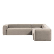 Sofa narożnikowa Blok 6 osobowa beżowa Kave Home