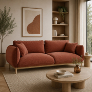 Sofa 3-osobowa Ada brązowa Micadoni