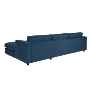 Sofa Agir Z Szezlongiem 285X155 Cm Velvety Granatowa Furninova