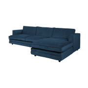 Sofa Agir Z Szezlongiem 285X155 Cm Velvety Granatowa Furninova