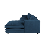 Sofa Agir Z Szezlongiem 285X155 Cm Velvety Granatowa Furninova