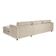Sofa Agir Z Szezlongiem 285X155 Cm Velvety Beżowa Furninova