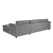 Sofa Agir Z Szezlongiem 285X155 Cm Velvety Szara Furninova