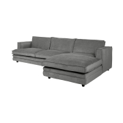Sofa Agir Z Szezlongiem 285X155 Cm Velvety Szara Furninova