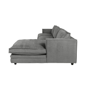 Sofa Agir Z Szezlongiem 285X155 Cm Velvety Szara Furninova